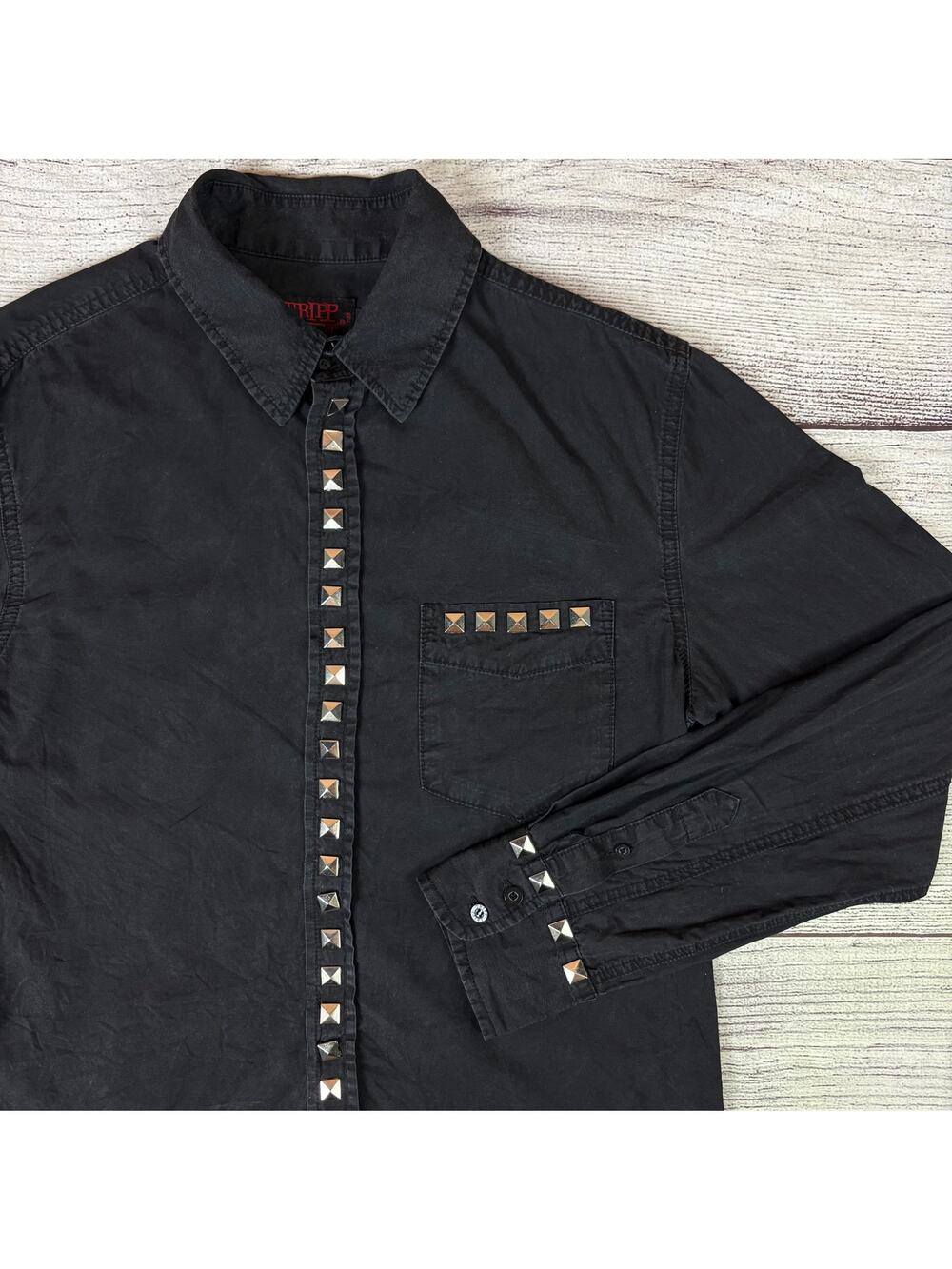 Vintage Y2k Tripp NYC Studded Button Up Long Sleeve Shirt